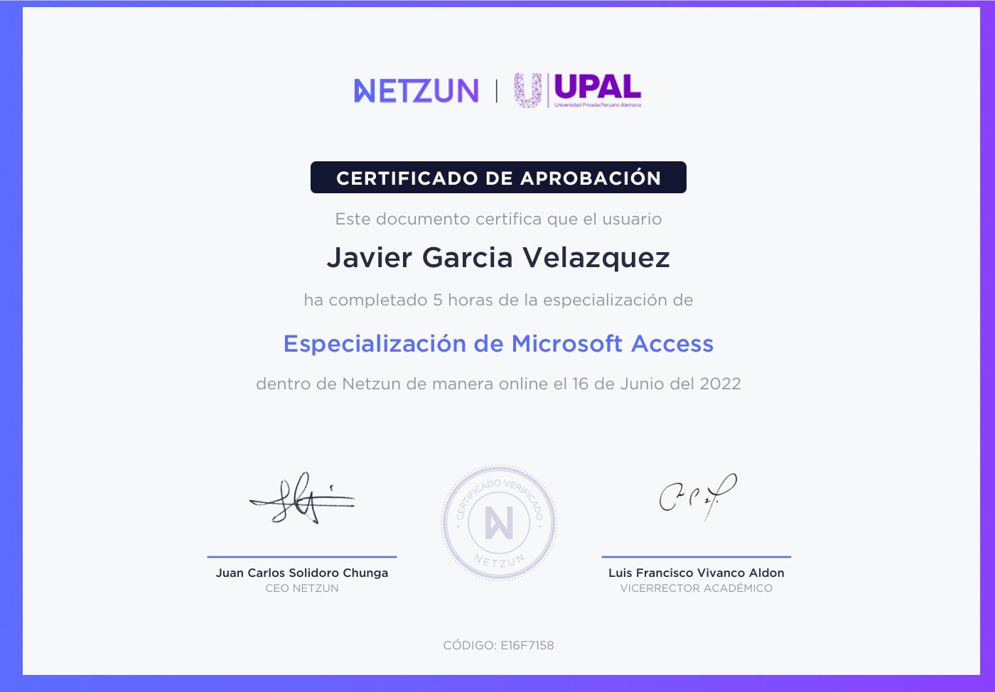 Especialización de Microsoft Access