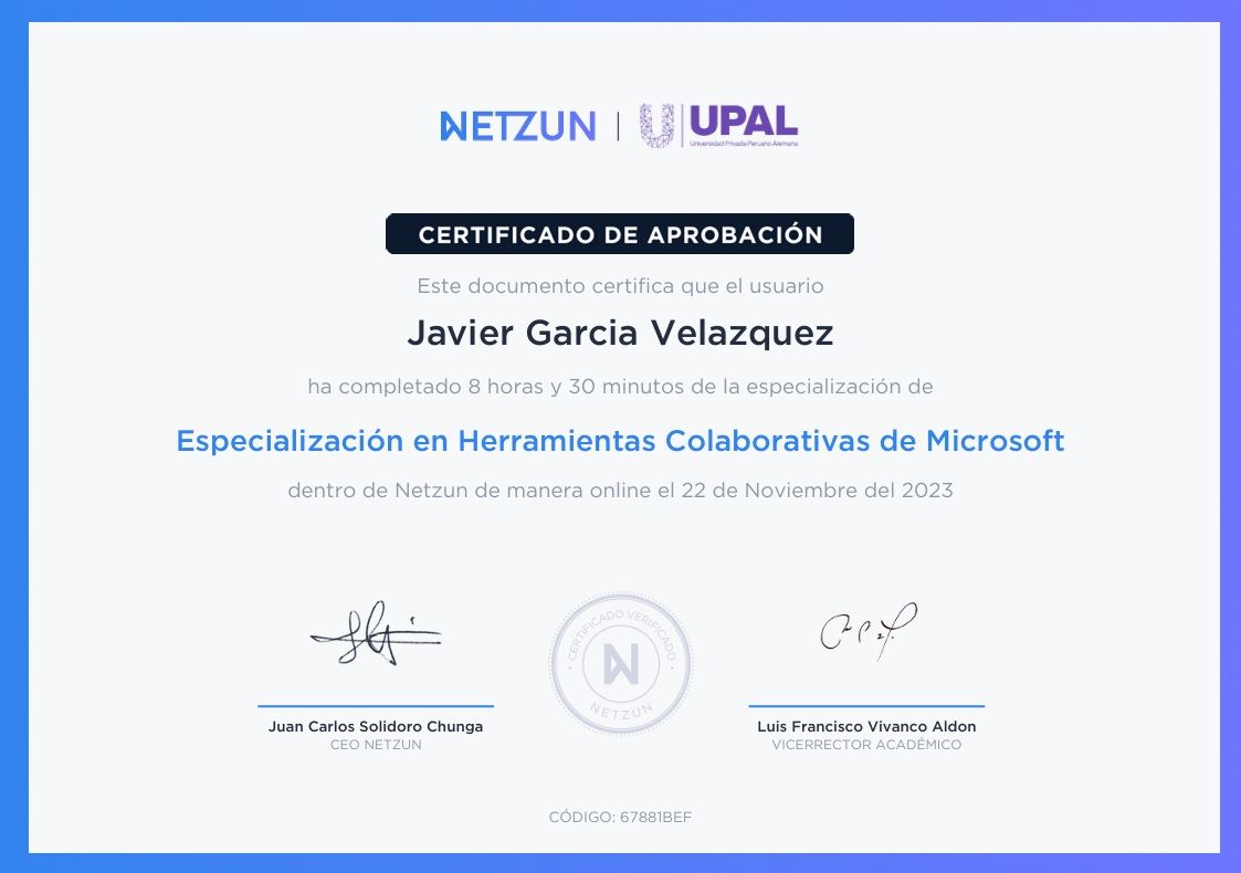 Especialización en Herramientas Colaborativas de Microsoft