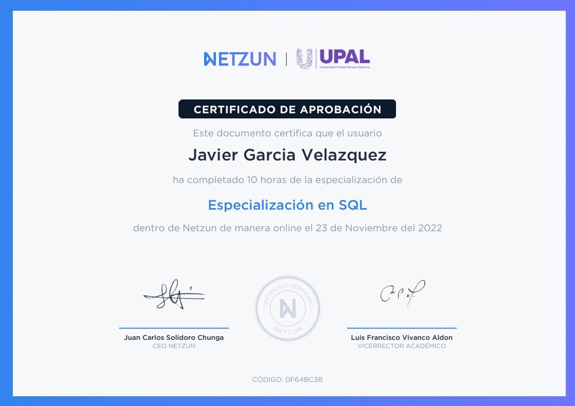 Especialización en SQL